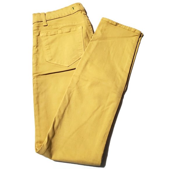 J Brand Women's Skinny Leg 811K120 Mid Rise Jeans in Pale Yellow, Size 25 - Picture 1 of 12